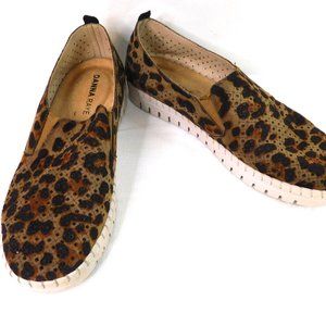 Danna Raye Cheeta Print Slip On Sneakers Size 7
